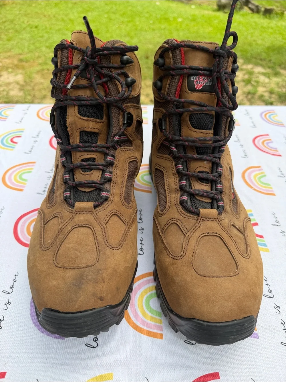 Red Wing Shoes Brown and Red Men's Hiking Boots